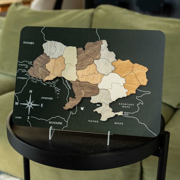 Настільна Мапа України з Дерева SLN30S0UAMC000OC фото