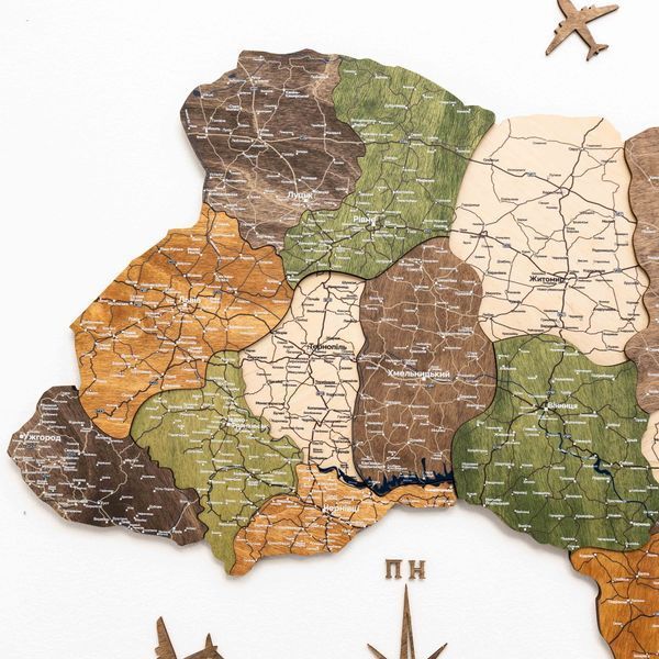 Форест - Деталізована 3D мапа України з дерева LOС30MPUANA00000 фото