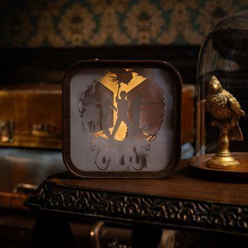Деревянный 3D Ночник Гарри Поттер - Трио с Волшебными Палочками WPNL003DHAPOWA00 фото