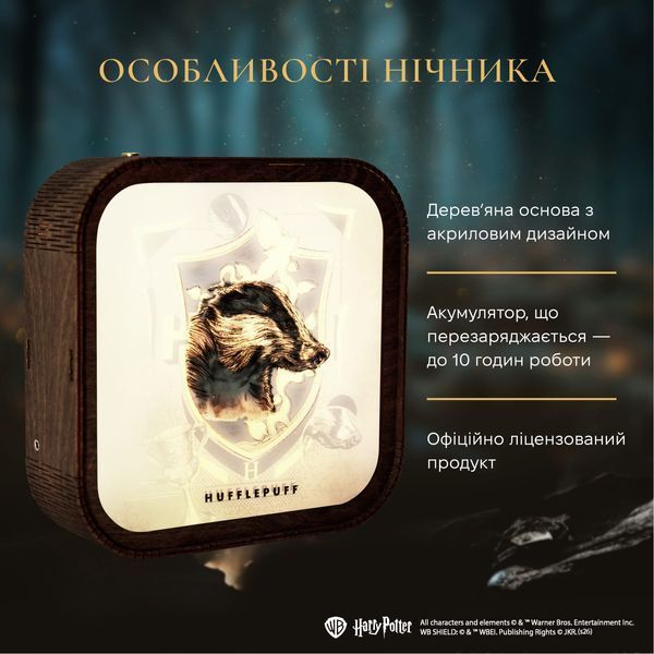 Акриловый Ночник Гарри Поттер &ndash; Барсук Пуффендуя WANL003DHAPOBH00 фото