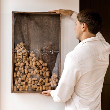 Коробка для винних корків &mdash; Wine Memories D23-S-dark-walnut фото