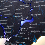 Миднайт – однослойная карта Украины с подсветкой  - 6