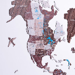 Капучино – однослойная (2Д) карта мира  - 7