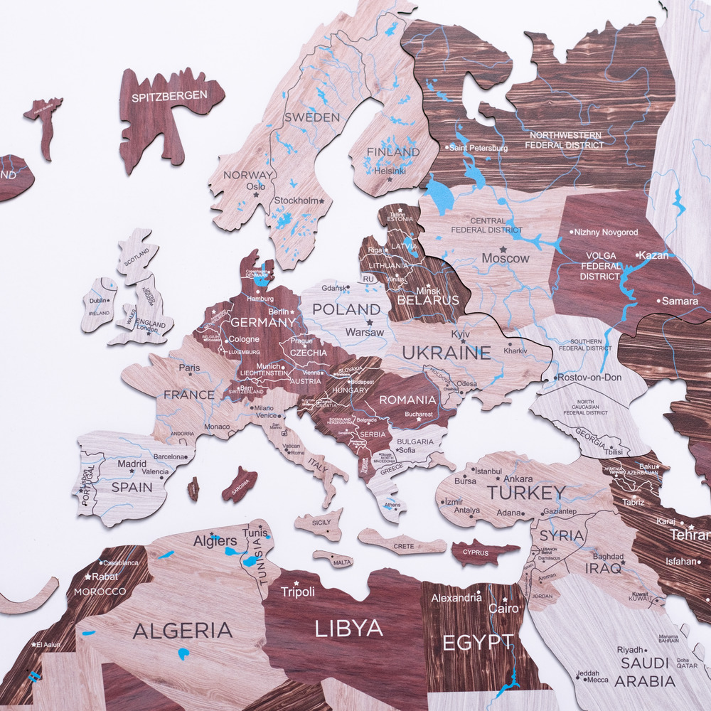 Капучино – одношарова (2Д) мапа світу  - зображення №6