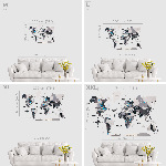 Серая многослойная карта мира  - 5