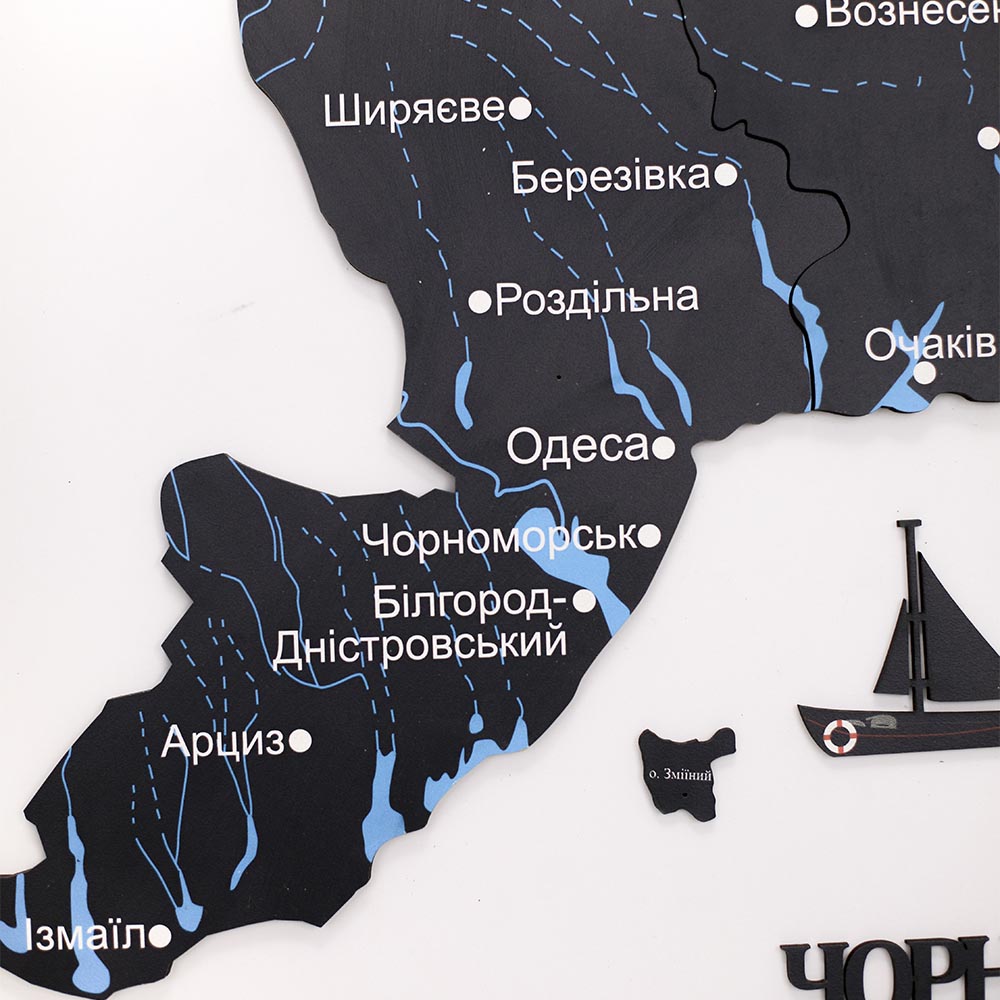 Чорна з підсвічуванням – Багатошарова Мапа України  - зображення №4