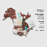 Капучино – однослойная (2Д) карта мира  - 4