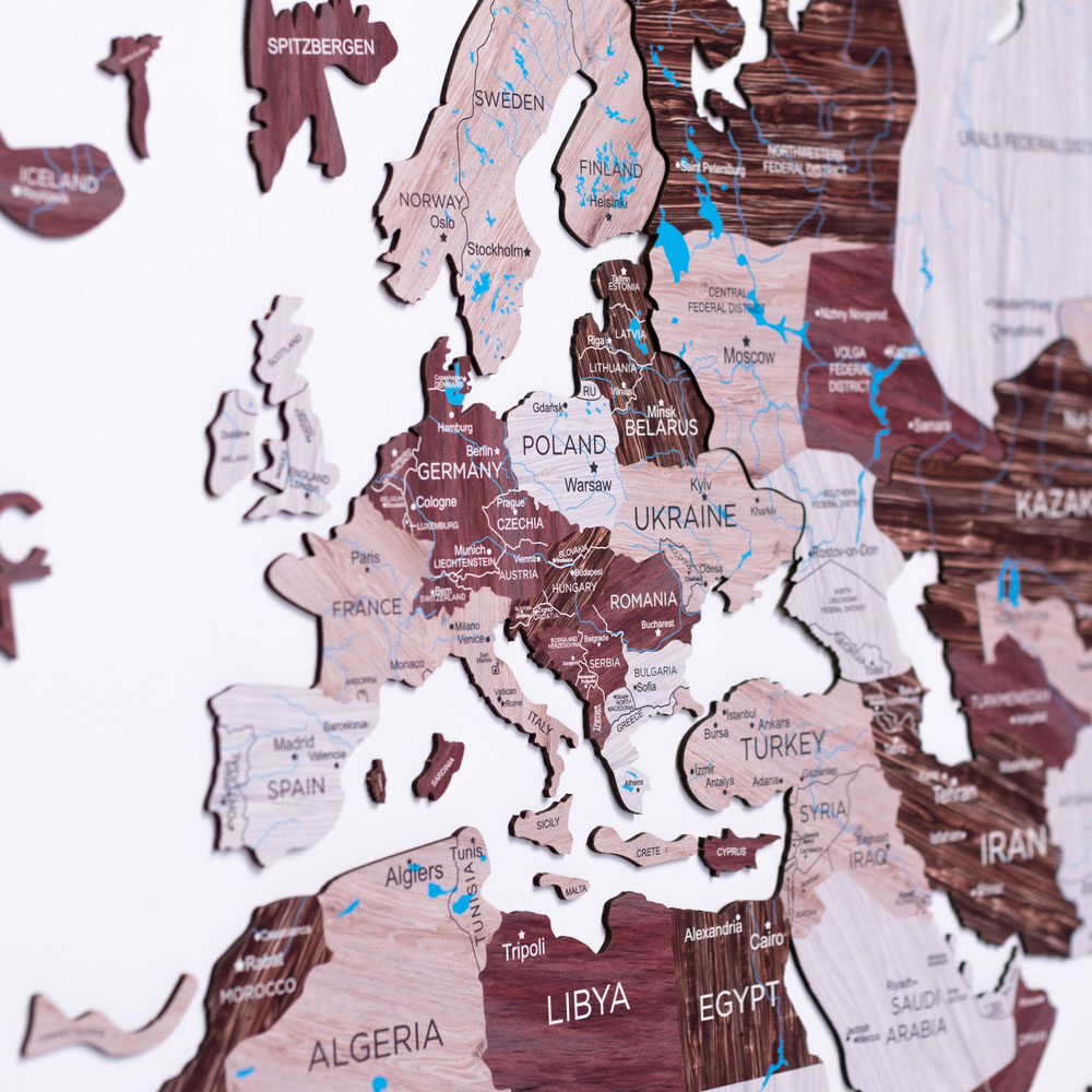 Капучино – одношарова (2Д) мапа світу  - зображення №3