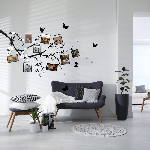 Сімейне дерево з метеликами та квітами білого кольору  - зображення №2
