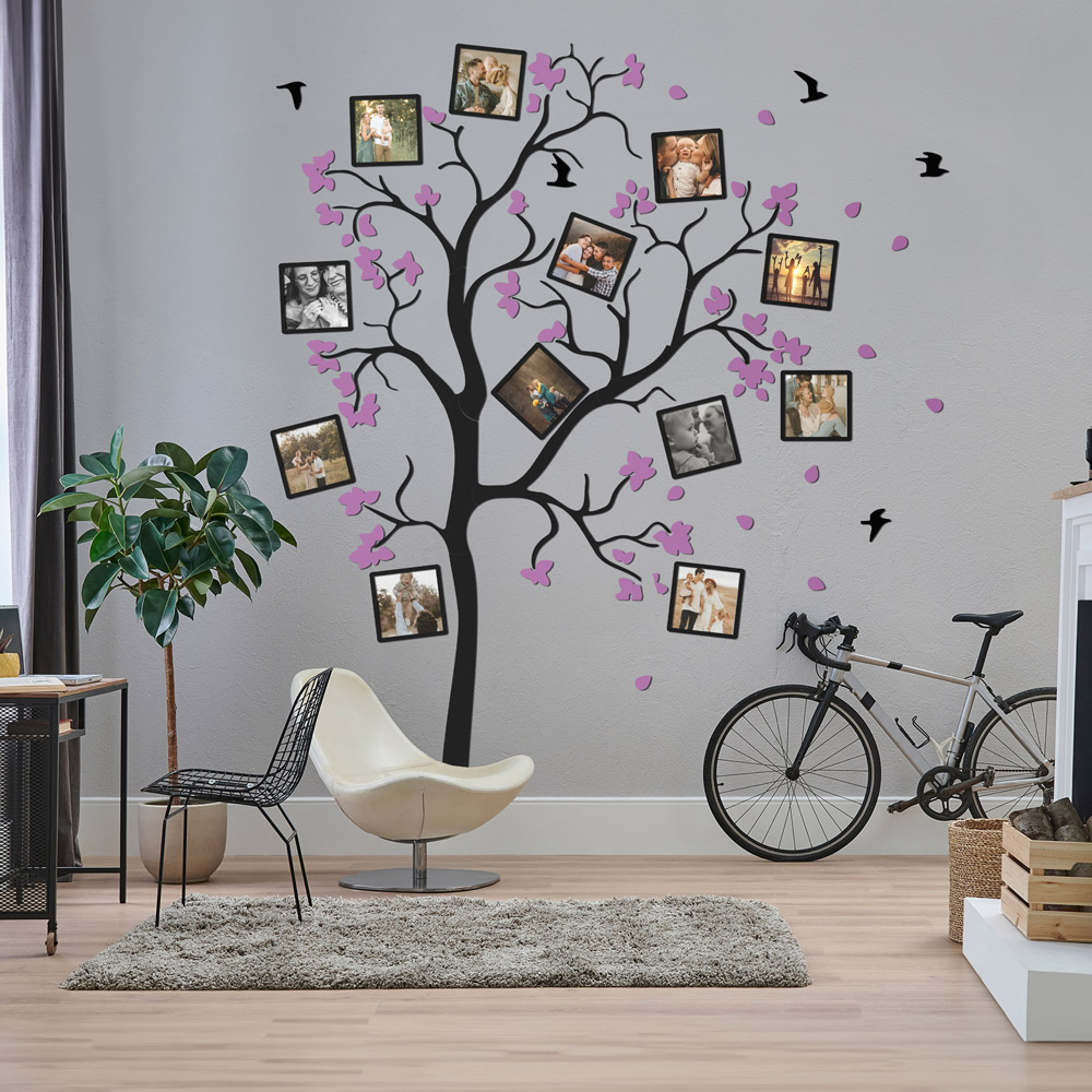 Сімейне дерево з фіолетовими квітами  - зображення №3