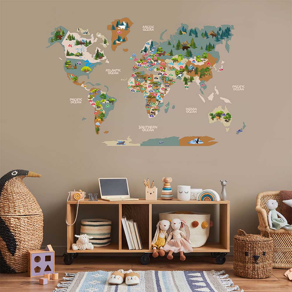 Дитяча – одношарова (2Д) мапа світу  - зображення №8