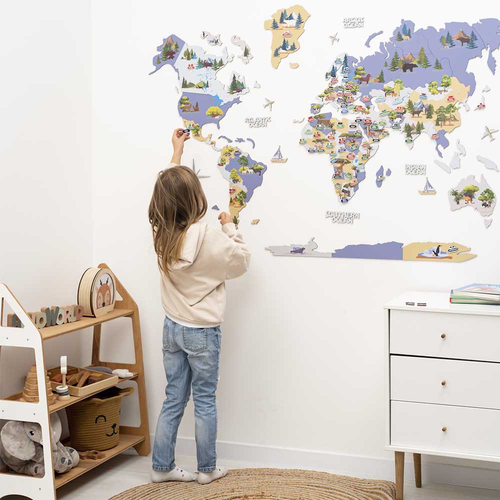 Дитяча – одношарова (2Д) мапа світу  - зображення №4