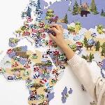 Дитяча – одношарова (2Д) мапа світу  - зображення №5