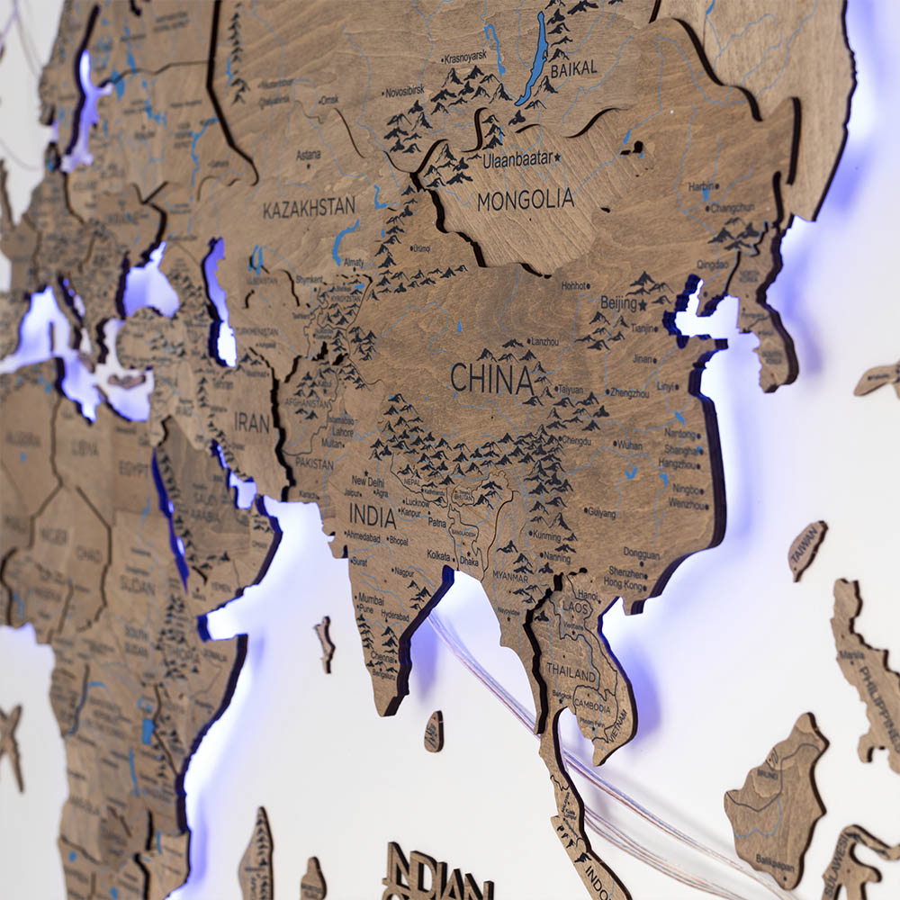 Колір терра – Багатошарова мапа світу LED 3.0  - зображення №6