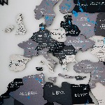 Карта мира люми – Серая  - 8
