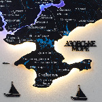 Миднайт – однослойная карта Украины с подсветкой  - 3