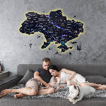 Миднайт – однослойная карта Украины с подсветкой  - 1