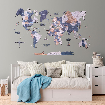 Містері – одношарова (2Д) мапа світу