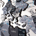 Сіра багатошарова Мапа світу   - зображення №4