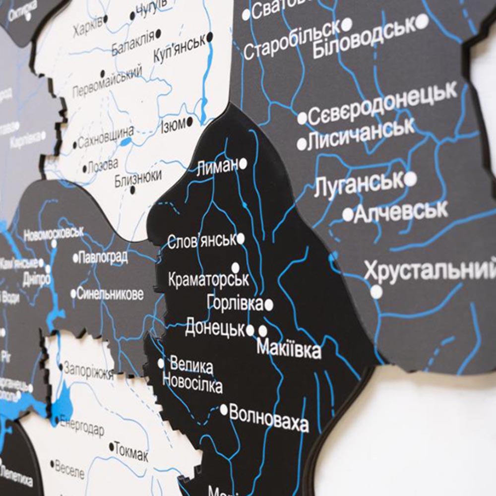 Сіра з підсвічуванням – Багатошарова Мапа України  - зображення №3