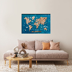 Терра – Панно из дерева "Карта мира"  - 3