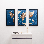 Стандарт – Триптих картина "Карта мира"  - 4