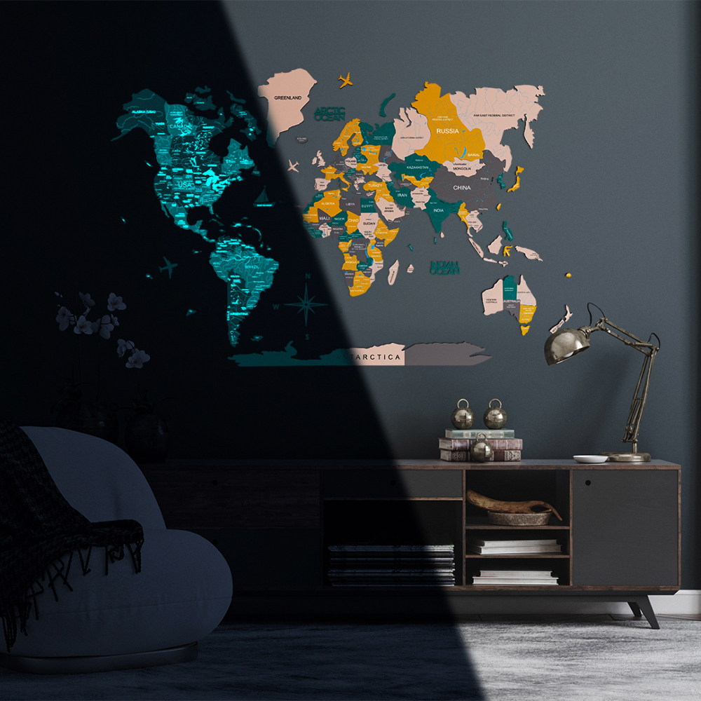 Люмінесцентна мапа світу - Кантрі  - зображення №1