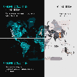 Люмінесцентна мапа світу - Сіра  - зображення №5