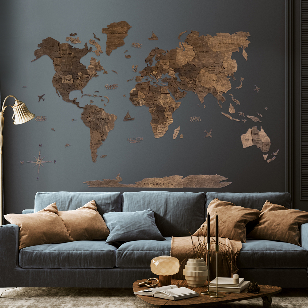 Колір темний горіх – Багатошарова Мапа світу  - зображення №6