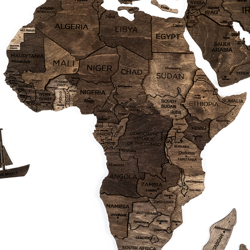 Колір темний горіх – Багатошарова Мапа світу  - зображення №2