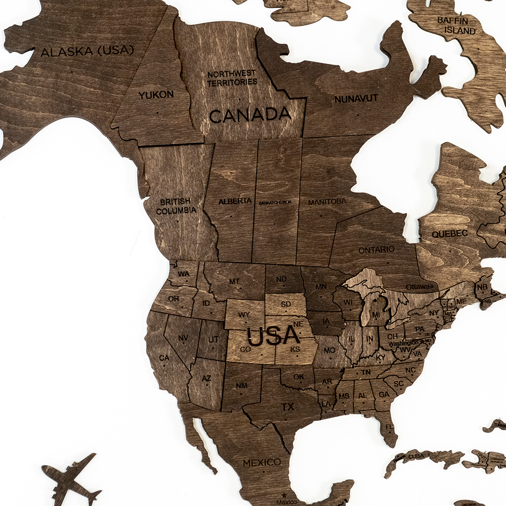 Колір темний горіх – Багатошарова Мапа світу  - зображення №3