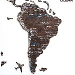   Цвет темный орех – Многослойная карта мира  - 3